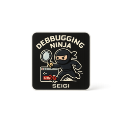 Naklejka Debugging Ninja — winylowa 60 x 60 mm