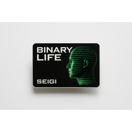 Naklejka Binary Life — winylowa 10 x 6 cm