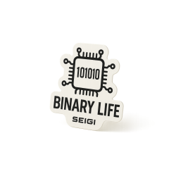 Naklejka Binary Life — winylowa 10 x 6 cm
