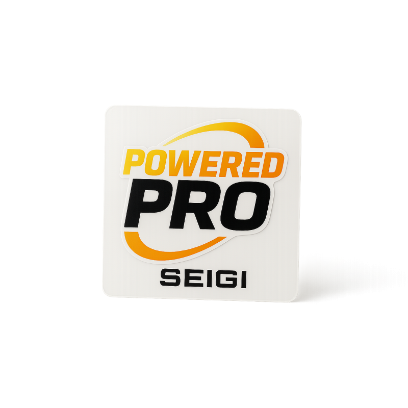 Naklejka Powered Pro 10x10 cm