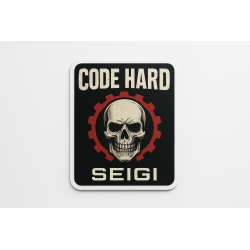 Naklejka Code Hard — wodoodporna winylowa 90×60 mm