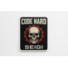 Naklejka Code Hard — wodoodporna winylowa 90×60 mm