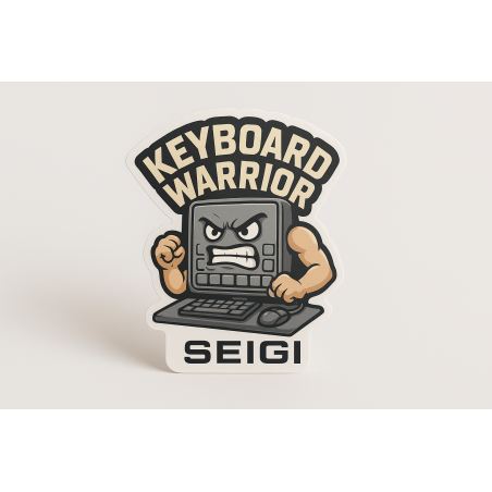 Naklejka Keyboard Warrior – winylowa 7x5 cm