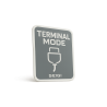 Naklejka Terminal Mode — matowa wodoodporna 10x6 cm