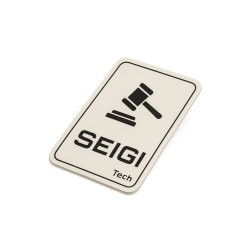 Naklejka SEIGI Tech V2 — winylowa 100×60 mm (wodoodporna)