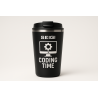 Kubek termiczny Coding Time 350 ml — czarny mat