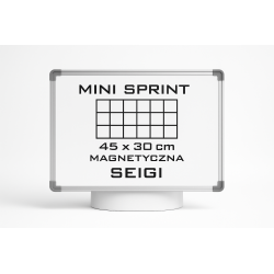 Tablica suchościeralna Mini Sprint 45x30 cm – magnetyczna, rama aluminiowa