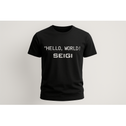 Koszulka męska Hello World czarna