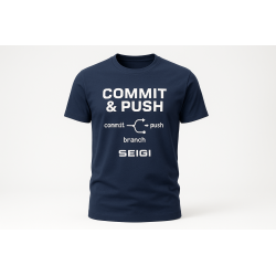 Koszulka męska Commit & Push granatowa