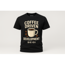 Koszulka męska Coffee Driven Development czarna