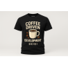 Koszulka męska Coffee Driven Development czarna