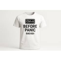 Koszulka męska Ctrl + S Before Panic biała
