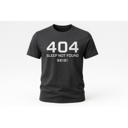 Koszulka męska 404 Sleep Not Found grafitowa