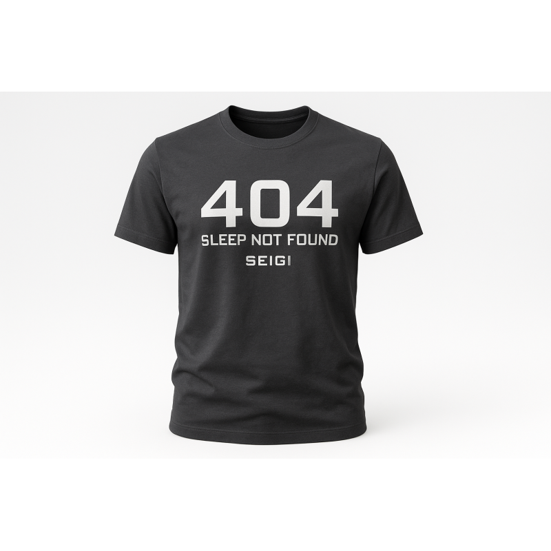 Koszulka męska 404 Sleep Not Found grafitowa
