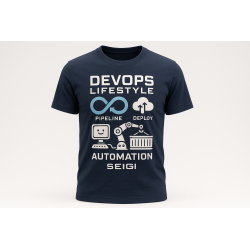 Koszulka męska DevOps Lifestyle granatowa