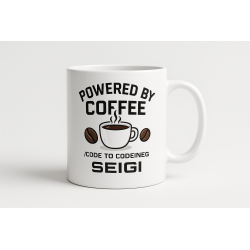 Kubek Powered by Coffee biały