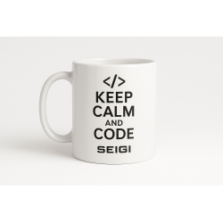 Kubek Keep Calm and Code biały