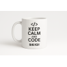 Kubek Keep Calm and Code biały