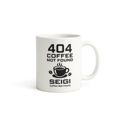 Kubek 404 Coffee Not Found biały