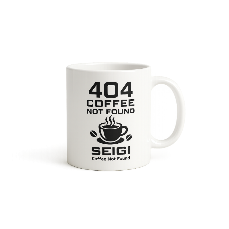 Kubek 404 Coffee Not Found biały
