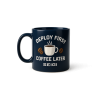 Kubek Deploy First Coffee Later granatowy