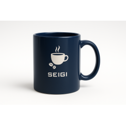 Kubek Deploy First Coffee Later granatowy