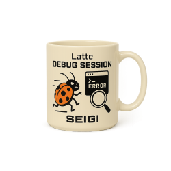 Kubek Latte Debug Session kremowy