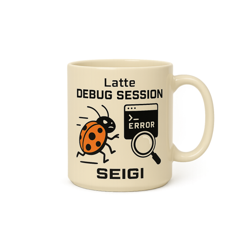 Kubek Latte Debug Session kremowy