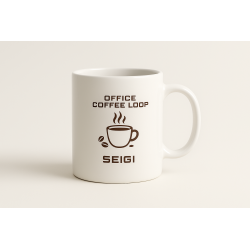 Kubek Office Coffee Loop biały